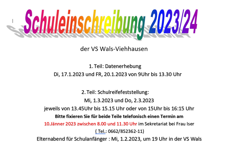 schuleinschreibung janner2023